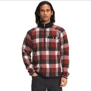 The North Face Gordon Lyons 1/4 Zip Plaid Fleece Shirt/Pullover/Sweater NEW/NWOT